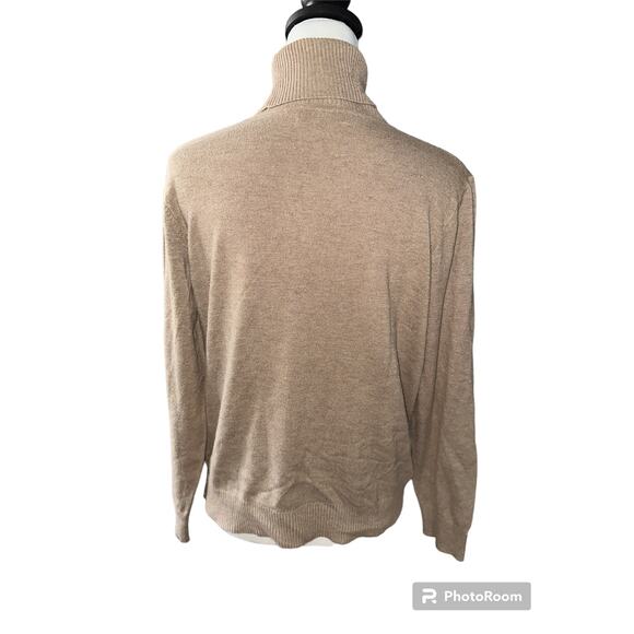 Joseph A. Turtle Neck Sweater XL Tan - Picture 2 of 3